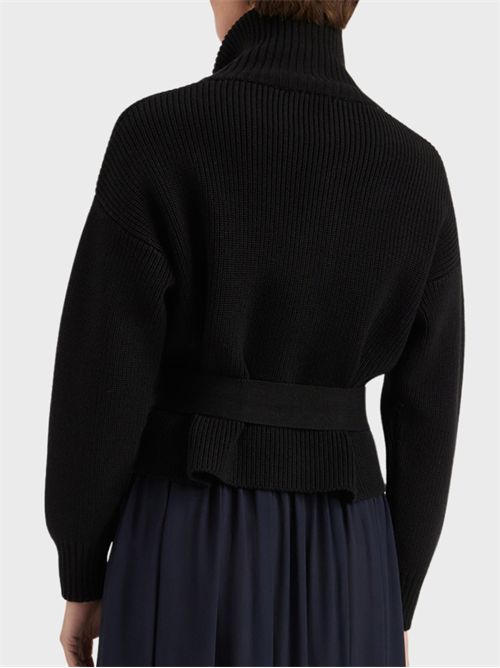 Extra-Fine Merino Ribbed Knit Cardigan ALPHA STUDIO | AD8112E2002